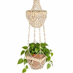 Vintage Seashell Plantholder 2 Tier Great Condition